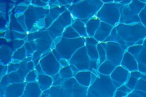The reflection of the suns rays in the water in the pool with sea water, The glare of the sun, Egypt photo
