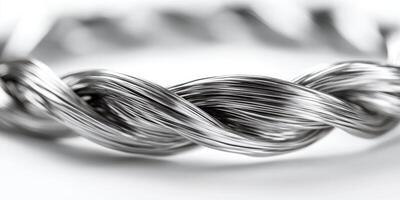 A Close-Up of a Twisted Metal Wire photo