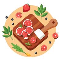 Exotic Game Meat Creation. a culinary masterpiece featuring exotic game meat vector