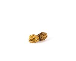 Pile of peeled walnuts, closeup. photo
