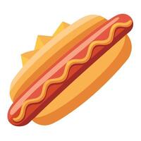 A hotdog with bacon and cheddar cheese mid-flight. isolated on transparent background. file vector