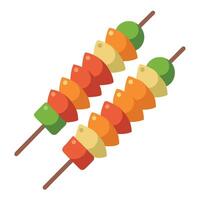 Chicken shish kebabs. vector