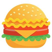 A mac and cheese hamburger vector