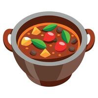 Beef stew with vegetables vector