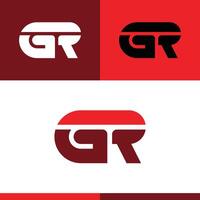 GR Minimalist Logo Design for Sleek Branding vector