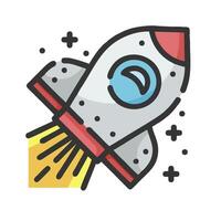 a rocket ship with a blue eye and a red nose vector