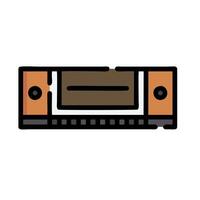 an icon of a computer with a memory card vector