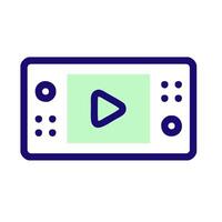 a game controller with a play button vector