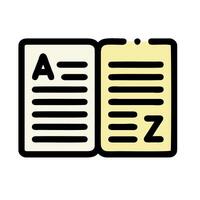 a book with a z and a on it vector