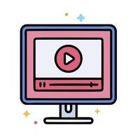 player icon on a computer screen vector
