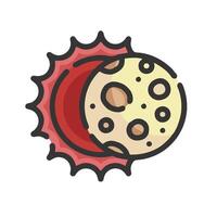 a cookie and a beer cap icon vector