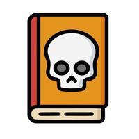 a skull is sitting on top of a book vector