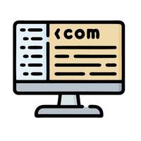 com icon on computer monitor illustration design vector