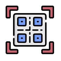 a square with four squares in it vector