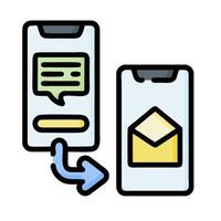 email and phone icon vector