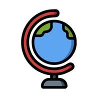 globe icon illustration on white background vector