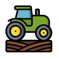 tractor icon on white background vector