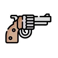 a revolver icon on a white background vector