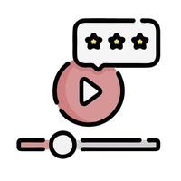 a player with a star and a speech bubble vector