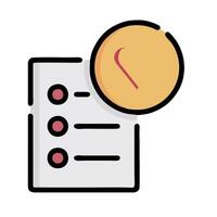 a clock icon with a check box on top vector