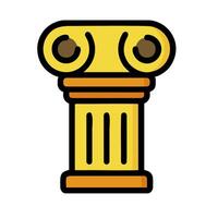 ancient greek column icon illustration design vector