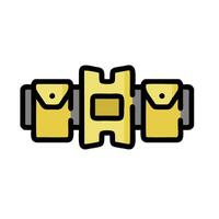 a yellow belt with two straps on it vector
