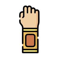 arm band with a gold bracelet on it vector