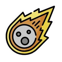 a cartoon rocket with a face on it vector