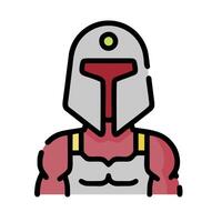 a cartoon character with a helmet on vector