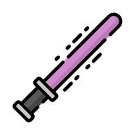 a purple light saber on a white background vector