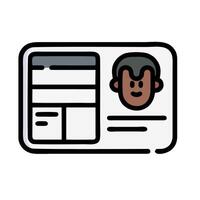 an icon of a person's face on a passport vector