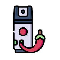 a pepper spray can with a red pepper on it vector