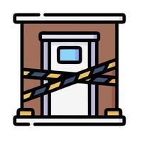 door closed icon illustration design vector