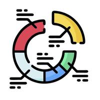 a colorful diagram of a pie chart vector
