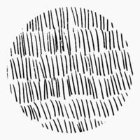 element with pencil hatching, doodle pattern on white background. Hand drawn circle, crosshatch, rain vector