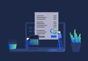 Digital analytics information tools. Big data. Concept for successful business in flat design. vector