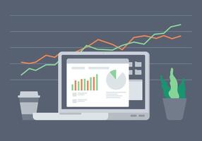Digital analytics information tools. Big data. Concept for successful business in flat design. vector