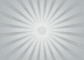 Sunburst background. Gray and white sunbeam. Abstract retro background. vector