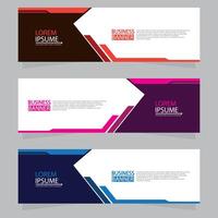 abstract banner template design. vector