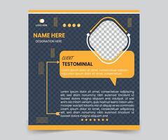 Client testimonial design feedback Template vector