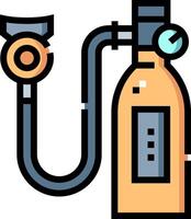oxygen tank illustration design vector