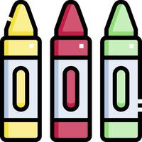 crayons illustration design vector