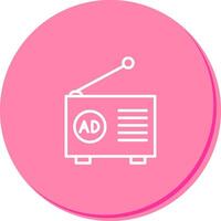 Radio Ad Icon Design vector