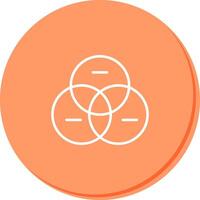 Venn Diagram Icon Design vector