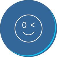 Winking Face Icon Design vector