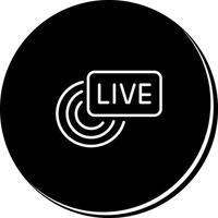 Live Broadcast Icon Design vector
