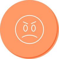 Angry Face Icon Design vector