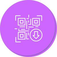 QR Code Download Icon Design vector