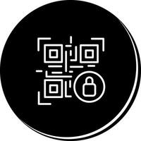 QR Code Encryption Icon Design vector