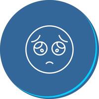 Pleading Face Icon Design vector